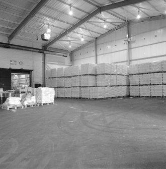 Interior view of the Warehouse showing pallets of 1kg product, stored prior to shipment (T&L No.: 21185/1)