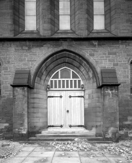 Main entrance door, detail