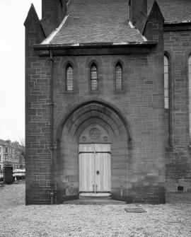 Side entrance door, detail