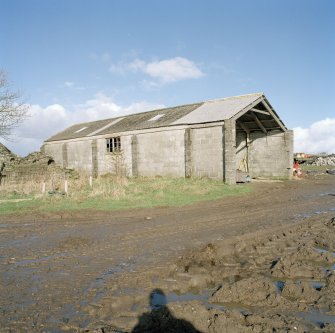 View of concrete shed from South East.