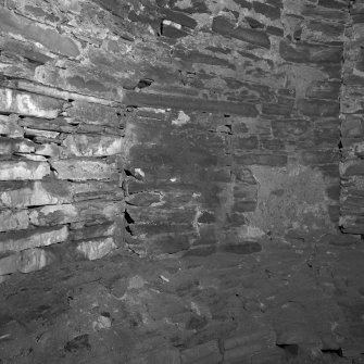 Kiln interior, detail of blocked opening on South East wall.