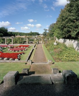 E garden, path, view from SE