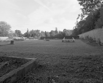 View of walled garden from N