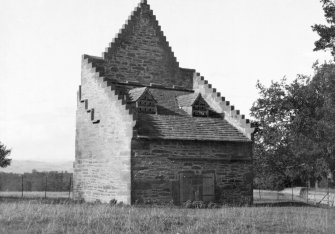 View of dovecot at Glamis Castle from SSW.