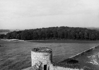 View of dovecot at Craigmillar Castle, Edinburgh, from SW looking down.