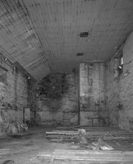 Interior.
View from W within former boiler house, showing base of boiler house chimney.