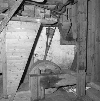 Interior.
View at ground-floor level showing edge-runner mill.