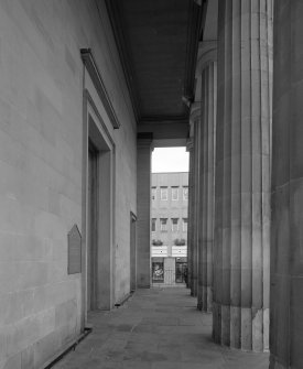 Detail of W doorway and Doric columns.