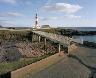 Boddam, Buchan Ness Lighthouse
View from north west of lighthouse and compound, with concrete bridge to island (built in 1963) in foreground
