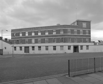 Peterhead, Charlotte Street, Crosse & Blackwell Factory
General view from North of North side of factory offices, which front onto the junction of Charlotte Street and Erroll Street.  In recent years, the factory has been devoted to the manufacture of Branston Pickle.