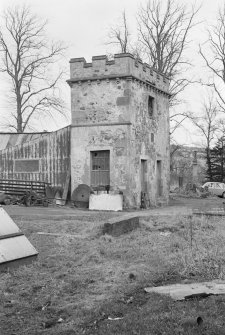 View of the dovecot at Press Castle