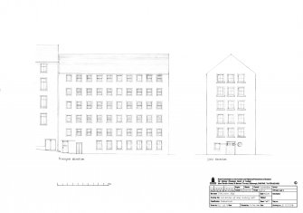 Johnstone Mill: Elevations of the 18th century mill ('Old End' mill), sheet 3 of 5