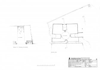 Cults Hill Lime Works, Lime kiln: Ground plan and Section X-X1