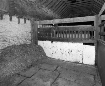 Stable, (former steading), interior view of stall.