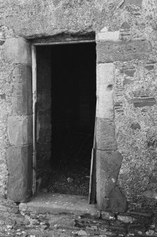 Detail of entrance door of dovecot at Glasserton Home Farm