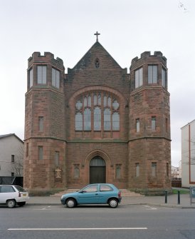 View of front elevation from ESE.