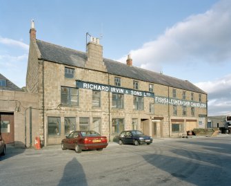 General view from W-S-W of South-West side of warehouse.