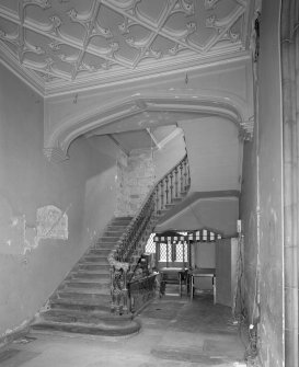 View of east stair hallway from South