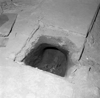 Detail of heating duct in floor of main hall