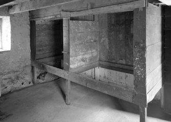 Auchindrain, Building H, interior.
View of box beds.