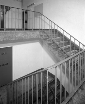 View of staircase in building dating from 1960's