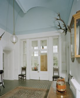 Ground floor, entrance hall, view from North