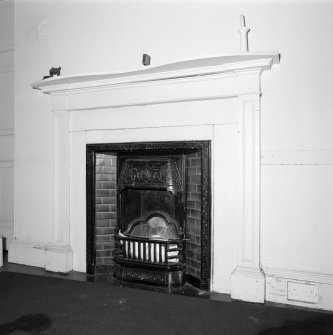 First floor, bedroom, fireplace, detail
