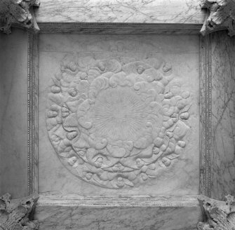 Interior.
Baldacchino, detail of underside of canopy.