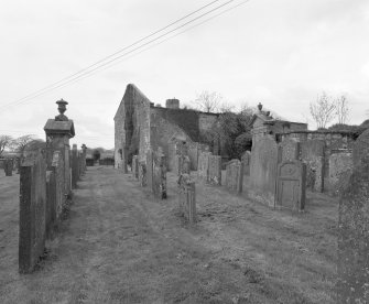 View from graveyard from SSW.
