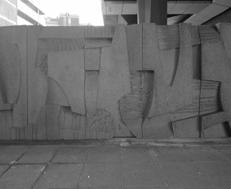 Detail of N concrete relief wall