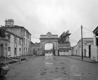 View of courtyard from N