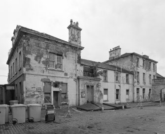 View of courtyard buildings from NW