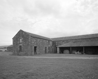 View of N of threshing barn, situated in the middle of the NE side of the steading.