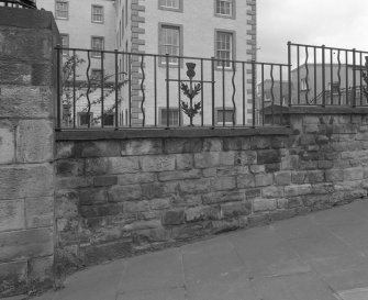 Detail of railings in front of Queensberry House