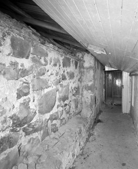 View of corridor inside attached bothy block