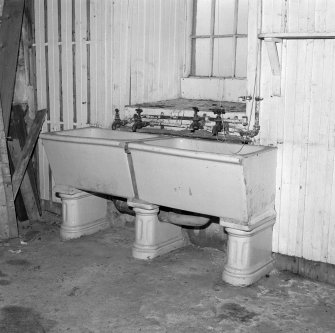 Attached bothy block, sink, detail