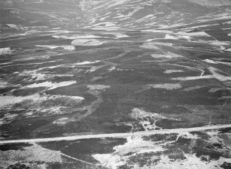 Aerial photograph of area of hut circles.
