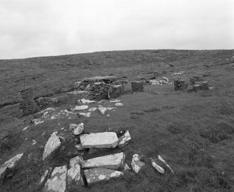 View of remains of crew quarters from South South East