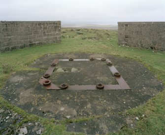 Detail of North battery holdfast showing cable trench for powerline.