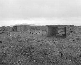 View of East battery stand ammunition lockers from SW.