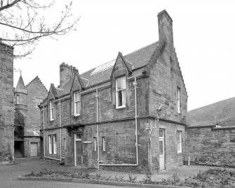 View of rear of lodge from NW