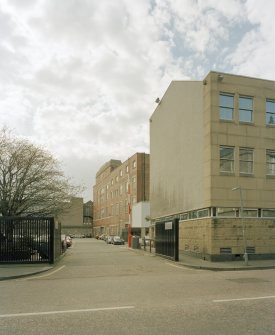 View of entrance to brewery courtyard from Horse Wynd