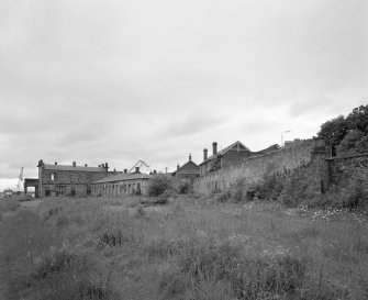 Burntisland, Forth Place, Burntisland Station
General view from E of rear of station house and (right) rear of station buildings at track level