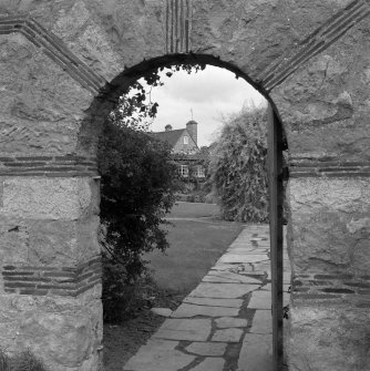 View through garden gate to SE.