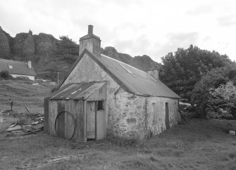 View from NNW house and lean to corrugated iron extension.