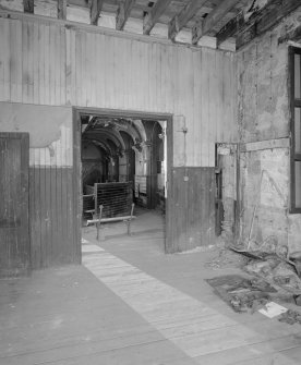 Interior.
View of second floor auditorium balcony from S from foyer.