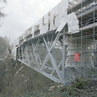 Oblique view from NNE of E side of bridge during re-furbishment.