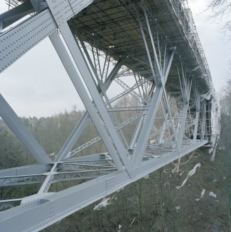 Oblique view from NNW of W side of bridge during re-furbishment.