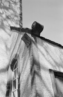 Detail of scrolled skewput, Polwarth Church