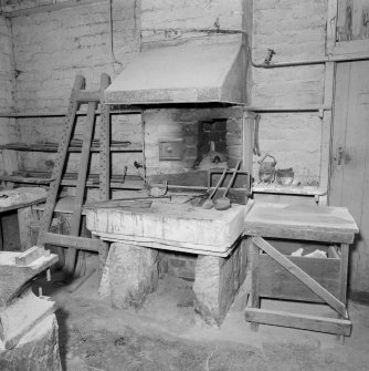 Interior.
Sculpture studio, detail of forge.
